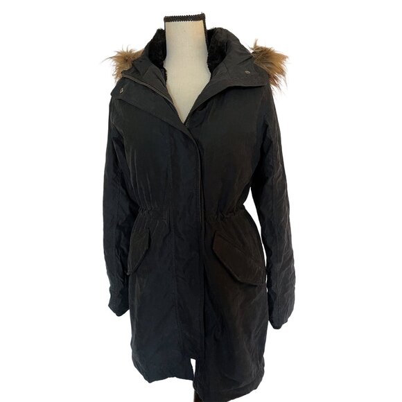 Abercrombie & Fitch Hooded Jacket | Black with Removable Liner - Picture 1 of 16